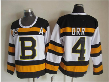 Boston Bruins #4 Bobby Orr 75 anniversary Practice Stitched NHL Jersey