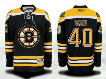 Boston Bruins #40 Tuukka Rask Black Jerseys