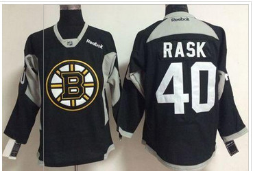 Boston Bruins #40 Tuukka Rask Black Practice Stitched NHL Jersey