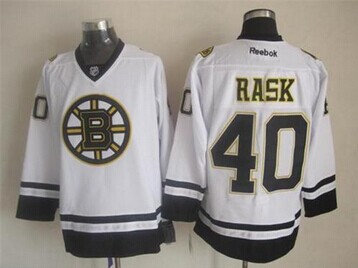 Boston Bruins #40 Tuukka Rask White Fashion Stitched NHL Jersey