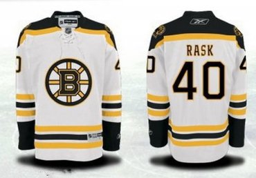 Boston Bruins #40 Tuukka Rask White Jerseys