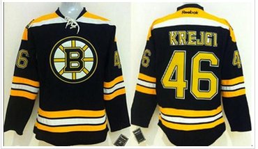 Boston Bruins #46 David Krejci Black Stitched NHL Jersey