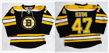 Boston Bruins #47 Torey Krug Black Home Stitched NHL Jersey