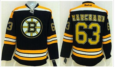Boston Bruins #63 Brad Marchand Black Stitched NHL Jersey