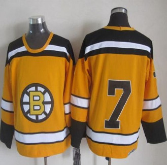 Boston Bruins #7 Phil Esposito Yellow CCM Throwback Stitched NHL Jersey