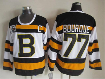 Boston Bruins #77 Ray Bourque 75 anniversary Practice Stitched NHL Jersey
