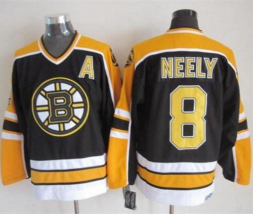 Boston Bruins #8 Cam Neely Black CCM Throwback New Stitched NHL Jersey