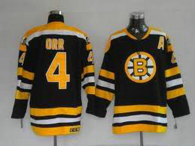 Boston Bruins 4 Bobby Orr 50th Patch Black