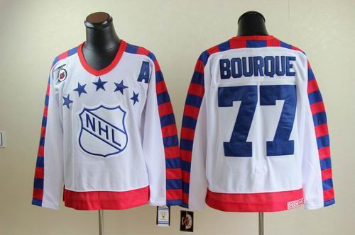 Boston Bruins 77 Ray Bourque all star 75th Anniversary white CCM Jersey