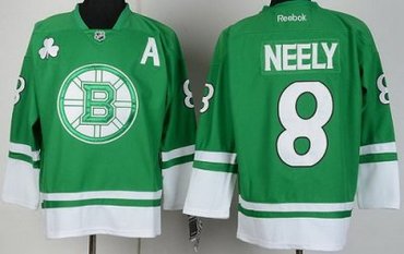Boston Bruins 8 Cam Neely Green St. Patrick’s Day NHL Jerseys