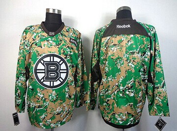 Boston Bruins Blank Camo Veterans Day Practice NHL Jersey
