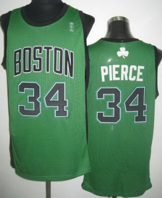 Boston Celtics 34 Paul Pierce Green Revolution 30 NBA Jerseys Black Number