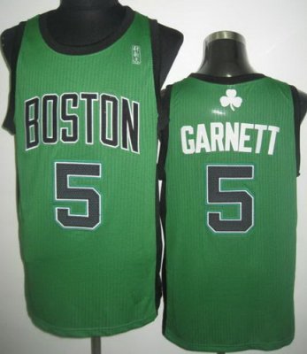 Boston Celtics 5 Kevin Garnett Green Revolution 30 NBA Jerseys Black Number