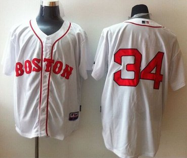 Boston Red Sox #34 David Ortiz Stitched White Baseball Jersey