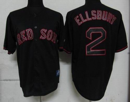 Boston Red Sox 2 Jacoby Ellsbury Pitch Black Fashion Jersey