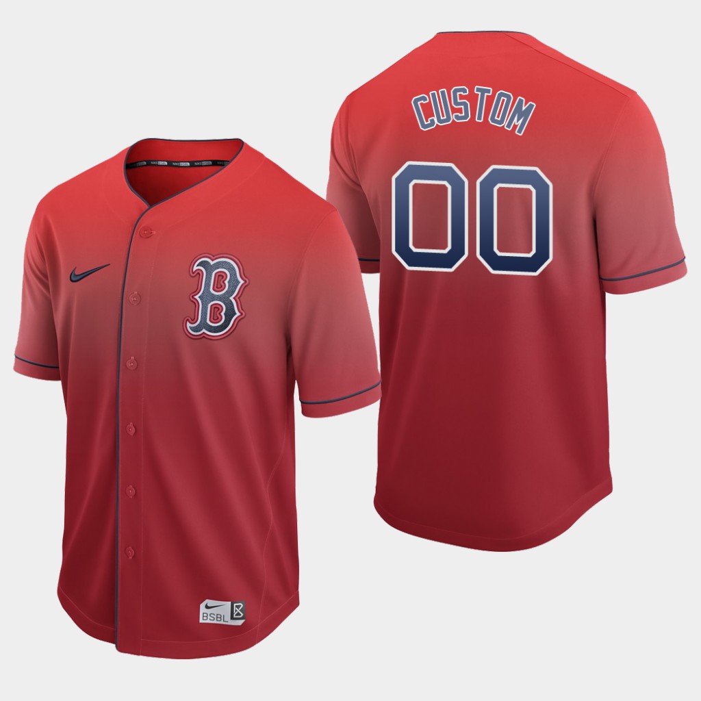 Boston Red Sox Custom Authentic Red Fade Jersey Boston Red Sox Custom Authentic Red Fade Jersey