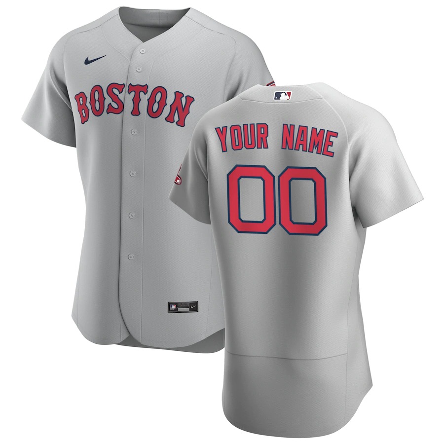 Boston Red Sox Custom Men's Nike Gray Road 2020 Authentic Team MLB Jersey Boston Red Sox Custom Men's Nike Gray Road 2020 Authentic Team MLB Jersey