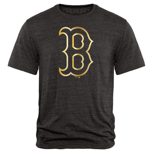 Boston Red Sox Fanatics Apparel Gold Collection Tri-Blend T-Shirt Black Boston Red Sox Fanatics Apparel Gold Collection Tri-Blend T-Shirt Black