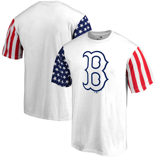 Boston Red Sox Fanatics Branded Stars & Stripes T-Shirt White Boston Red Sox Fanatics Branded Stars & Stripes T-Shirt White