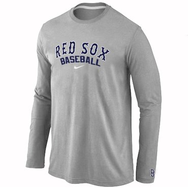 Boston Red Sox Long Sleeve T-Shirt Grey Boston Red Sox Long Sleeve T-Shirt Grey