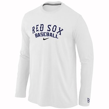 Boston Red Sox Long Sleeve T-Shirt White Boston Red Sox Long Sleeve T-Shirt White