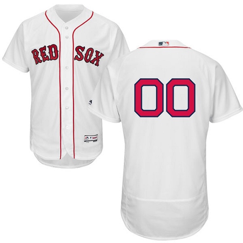Boston Red Sox White Men's Flexbase Customized Jersey Boston Red Sox White Men's Flexbase Customized Jersey