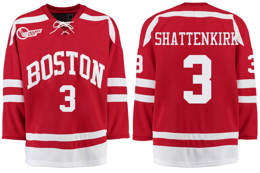 Boston University Terriers BU 3 Kevin Shattenkirk Red Stitched Hockey Jersey Boston University Terriers BU 3 Kevin Shattenkirk Red Stitched Hockey Jersey