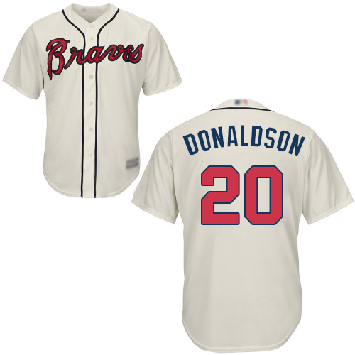 Braves #20 Josh Donaldson Cream Cool Base Stitched Youth Baseball Jersey Braves #20 Josh Donaldson Cream Cool Base Stitched Youth Baseball Jersey