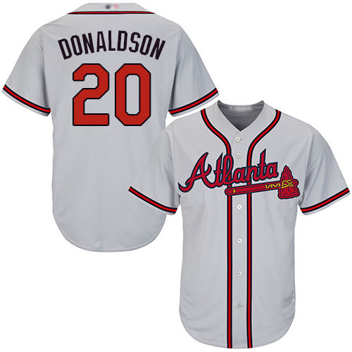 Braves #20 Josh Donaldson Grey Cool Base Stitched Youth Baseball Jersey Braves #20 Josh Donaldson Grey Cool Base Stitched Youth Baseball Jersey