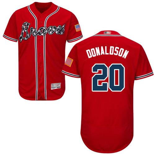 Braves #20 Josh Donaldson Red Flexbase Authentic Collection Stitched Baseball Jersey