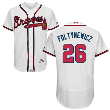 Braves #26 Mike Foltynewicz White Flexbase Authentic Collection Stitched Baseball Jersey