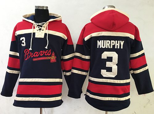 Braves #3 Dale Murphy Navy Blue Sawyer Hooded Sweatshirt MLB Hoodie Braves #3 Dale Murphy Navy Blue Sawyer Hooded Sweatshirt MLB Hoodie