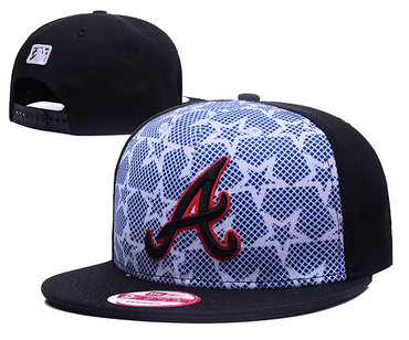 Braves Team Logo Black Adjustable Hat GS