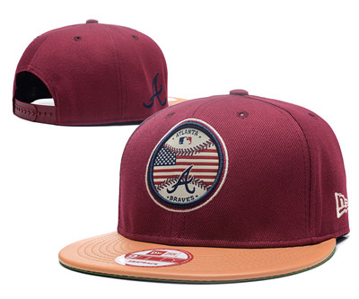 Braves Team Logo Burgundy Adjustable Hat GS