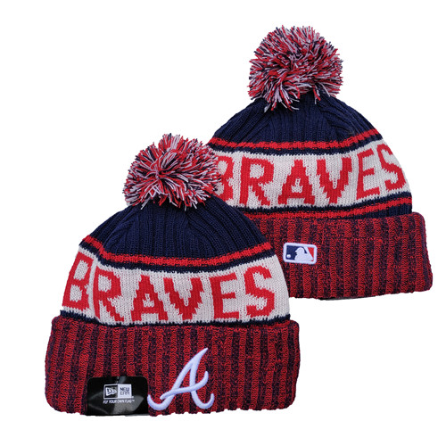 Braves Team Logo Pom Knit Hat YD Braves Team Logo Pom Knit Hat YD