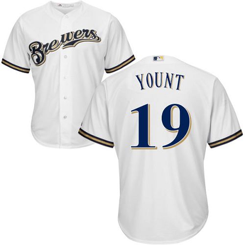 Brewers #19 Robin Yount White Cool Base Stitched Youth MLB Jersey Brewers #19 Robin Yount White Cool Base Stitched Youth MLB Jersey