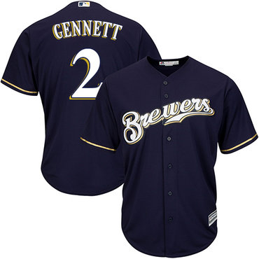 Brewers #2 Scooter Gennett Navy blue Cool Base Stitched Youth MLB Jersey Brewers #2 Scooter Gennett Navy blue Cool Base Stitched Youth MLB Jersey