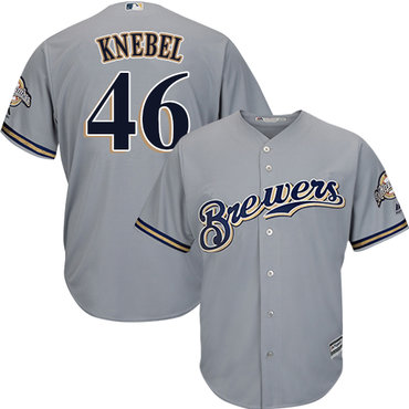 Brewers #46 Corey Knebel Grey Cool Base Stitched Youth MLB Jersey Brewers #46 Corey Knebel Grey Cool Base Stitched Youth MLB Jersey