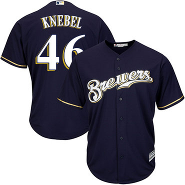 Brewers #46 Corey Knebel Navy blue Cool Base Stitched Youth MLB Jersey Brewers #46 Corey Knebel Navy blue Cool Base Stitched Youth MLB Jersey