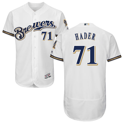 Brewers #71 Josh Hader White Flexbase Authentic Collection Stitched Baseball Jersey