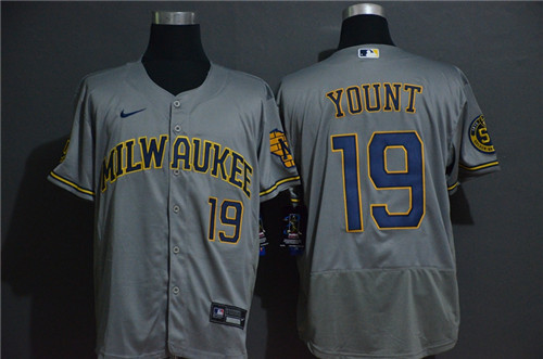 Brewers 19 Robin Yount Gray 2020 Nike Flexbase Jersey Brewers 19 Robin Yount Gray 2020 Nike Flexbase Jersey