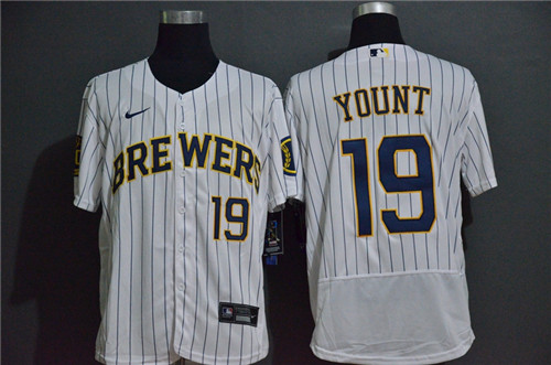 Brewers 19 Robin Yount White 2020 Nike Flexbase Jersey Brewers 19 Robin Yount White 2020 Nike Flexbase Jersey