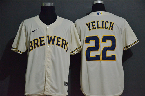 Brewers 22 Christian Yelich Cream Nike 2020 Cool Base Jersey Brewers 22 Christian Yelich Cream Nike 2020 Cool Base Jersey