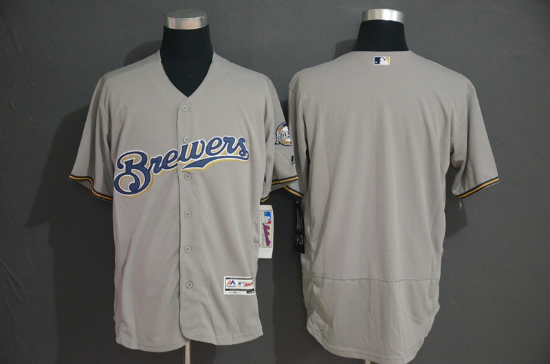 Brewers Blank Gray Flexbase Jersey