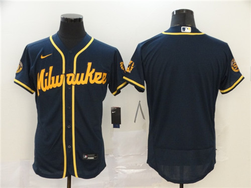 Brewers Blank Navy Nike 2020 Flexbase Jersey Brewers Blank Navy Nike 2020 Flexbase Jersey