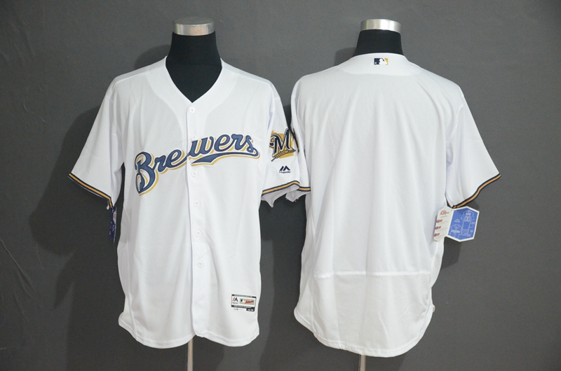 Brewers Blank White Flexbase Jersey
