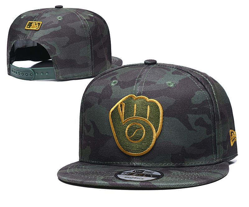 Brewers Team Logo Camo Adjustable Hat TX