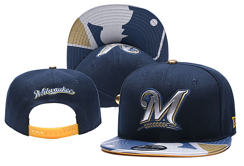 Brewers Team Logo Navy Adjustable Hat YD