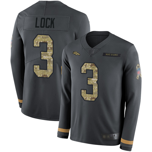 Broncos #3 Drew Lock Anthracite Salute to Service Youth Stitched Football Limited Therma Long Sleeve Jersey Broncos #3 Drew Lock Anthracite Salute to Service Youth Stitched Football Limited Therma Long Sleeve Jersey