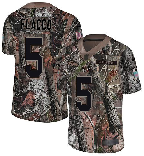 Broncos #5 Joe Flacco Camo Men's Stitched Football Limited Rush Realtree Jersey Broncos #5 Joe Flacco Camo Men's Stitched Football Limited Rush Realtree Jersey